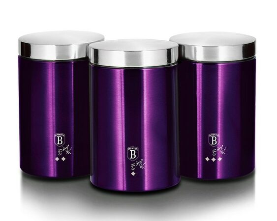 BERLINGERHAUS Dóza na potraviny sada 3 ks Purple Eclipse Collection BH-6827