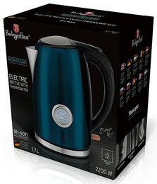 BERLINGERHAUS Rychlovarná konvice 1,7 l s teploměrem Aquamarine Metallic Line BH-9071
