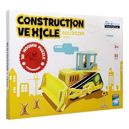RoboTime dřevěná skládačka Buldozer