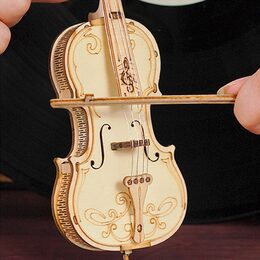 RoboTime dřevěné 3D puzzle Violoncello