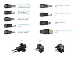 Napájecí adaptér Avacom QuickTIP 45W, univerzální, EU/US/UK, 9 konektorů