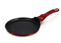 BERLINGERHAUS Pánev na palačinky s mramorovým povrchem 25 cm Black Burgundy Metallic Line BH-1666
