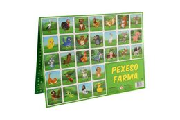 Pexeso Farma papírové kreslené společenská hra 32 obrázkových dvojic 24,5x34,5cm