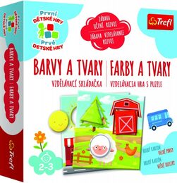 Barvy a tvary vzdělávací společenská hra pro nejmenší v krabici 20x20x5cm 24m+