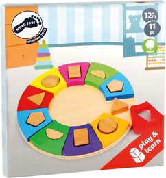 Small Foot  Dřevěné puzzle třídění tvarů - poškozený obal