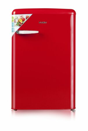 Retro lednice bez mrazáku - červená - DOMO DO981RTKR, Objem: 122 l, Třída: F
