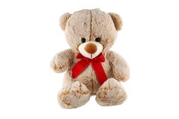 Medvěd sedící s mašlí plyš 35cm 4 barvy 0m+