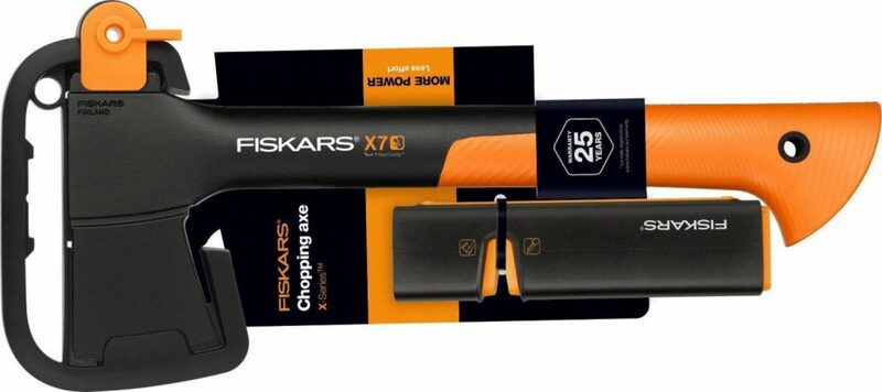 Fiskars 1020183 SET sekera X7 1015618 a ostřič 1000601