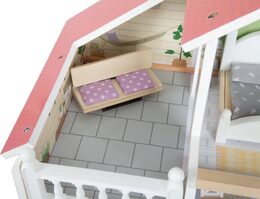 small foot Dřevěný domeček pro panenky s terasou