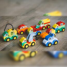 L-W Toys Junior kostky Auta 62 ks