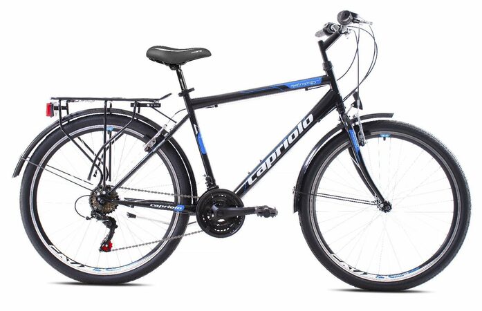 Trekové jízdní kolo Capriolo METROPOLIS MAN 2019, 26"/21" modro/černé