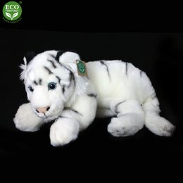 Rappa Plyšový tygr bílý ležící 36 cm ECO-FRIENDLY