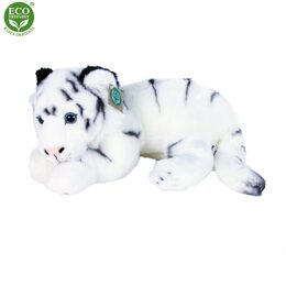 Rappa Plyšový tygr bílý ležící 36 cm ECO-FRIENDLY