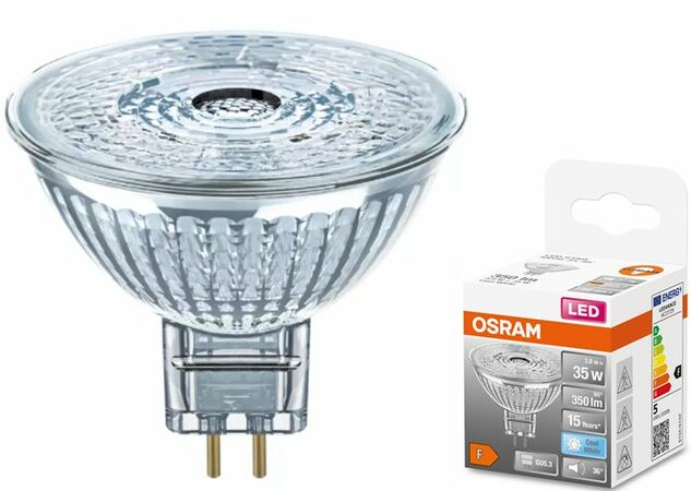 OSRAM LED STAR GU5,3  3,8W/840 12V MR16 35W studená