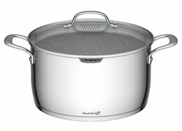 Sada nádobí G21 Gourmet Miracle s cedníkem, 4 díly, nerez/greblon