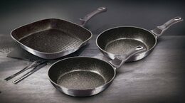 BERLINGERHAUS Sada pánví s mramorovým povrchem 3 ks Carbon PRO Line BH-6904