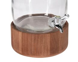 EXCELLENT Zásobník na nápoje dávkovací sklo / dřevo 5,5 l KO-CD1100100