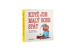 Knížka leporelo CZ text - Když jde malý bobr spát 11x10cm 24m+