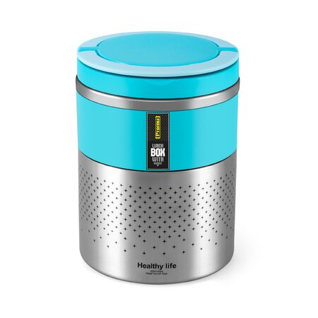 Promis TM-160 blue Lunchbox dvojdílný - 1,6L, plastový, uzavíratelný, modrý