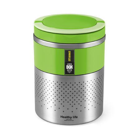 Promis TM-160 green Lunchbox dvojdílný - 1,6L, plastový, uzavíratelný, zelený
