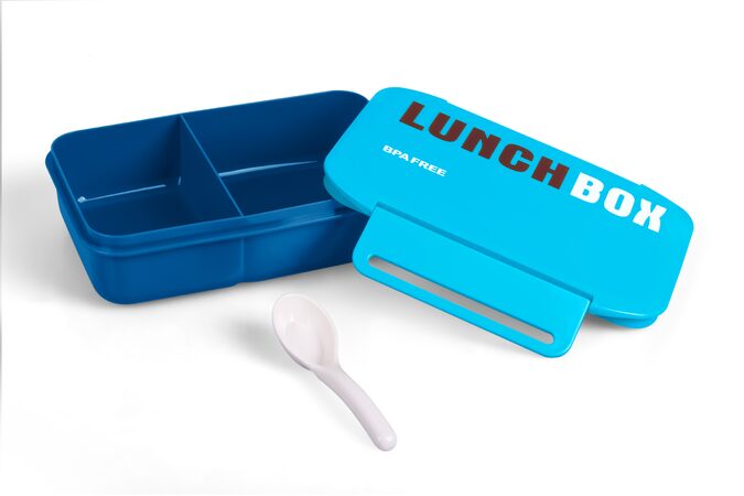Promis TM-98B Lunchbox - 0,98L, jedno komorový, plastový, uzavíratelný, modrý