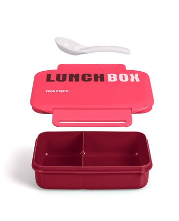 Promis TM-98R Lunchbox - 0,98L, jedno komorový, plastový, uzavíratelný, červený