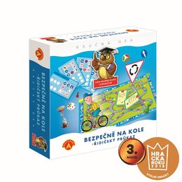 Bezpečně na kole - řidičský průkaz společenská naučná hra v krabici 24,5x25,5x6c