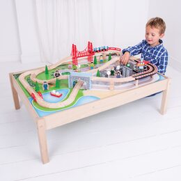 Bigjigs Rail Vláčkodráha City se stolem