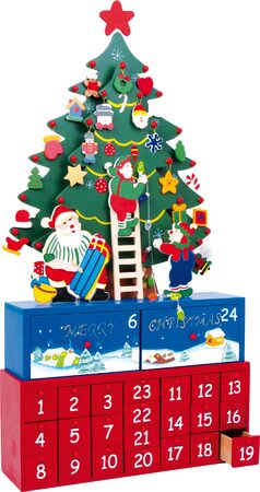 Small Foot Dřevěný adventní kalendář vánoční stromeček