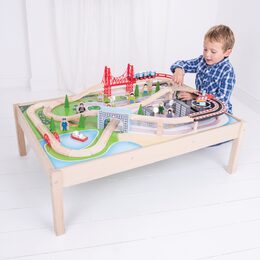 Bigjigs Rail Vláčkodráha City se stolem