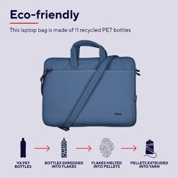 BOLOGNA LAPTOP BAG 16" ECO BLUE TRUST