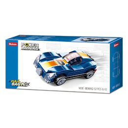 Sluban Power Bricks M38-B0801D Natahovací auto modrý sporťák