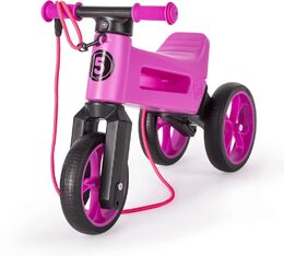 Odrážedlo FUNNY WHEELS Rider SuperSport fialové 2v1, výška sedla 28/30cm nosnost 25kg 18m+ v sáčku