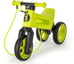 Odrážedlo FUNNY WHEELS Rider SuperSport zelené 2v1+popruh, výš. sedla 28/30cm nos. 25kg 18m+ v sáčku