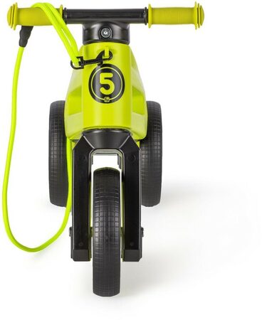 Odrážedlo FUNNY WHEELS Rider SuperSport zelené 2v1+popruh, výš. sedla 28/30cm nos. 25kg 18m+ v sáčku