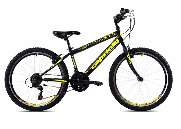Dětské jízdní kolo Capriolo RAPID 240 24"/13" černo/žluté