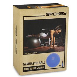 Spokey FITBALL III - Gymnastický míč 65 cm včetně pumpičky, modrý, náhradní obal