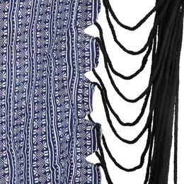 Spokey ETNO Houpací síť - sedátko, do 120 kg - modro-bílá