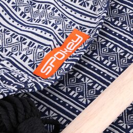 Spokey ETNO Houpací síť - sedátko, do 120 kg - modro-bílá