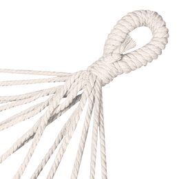 Spokey ZUNI Bavlněná houpací síť s výztuhou, černo-bílá