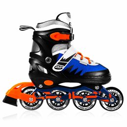 Spokey TONY Kolečkové brusle, černo-modro-oranžové, ABEC7 Carbon, vel. 38-42, černá kolečka