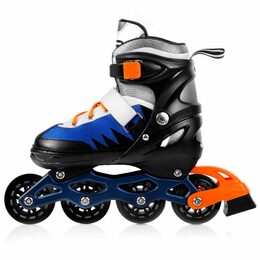 Spokey TONY Kolečkové brusle, černo-modro-oranžové, ABEC7 Carbon, vel. 38-42, černá kolečka