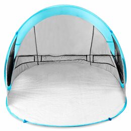 Spokey STRATUS Samorozkládací outdoorový paravan, UV 40, 195x100x85 cm - světle modrý