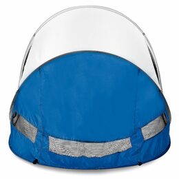Spokey STRATUS Samorozkládací outdoorový paravan, UV 40, 195x100x85 cm - bílo-modrý
