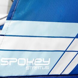 Spokey STRATUS Samorozkládací outdoorový paravan, UV 40, 195x100x85 cm - bílo-modrý