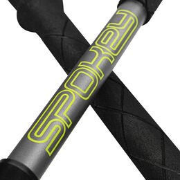 Spokey COMPASS Trekingové hole 3-dílné, zeleno-stříbrné