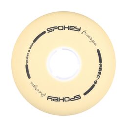 Spokey PU 76 mm Náhradní kolečka k bruslím FREESPO WHITE SET, 4 ks