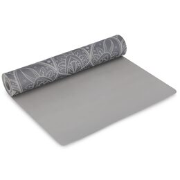 Spokey MANDALA jóga podložka na cvičení šedá 4 mm, vč. popruhu, 200 x 61 cm