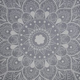 Spokey MANDALA jóga podložka na cvičení šedá 4 mm, vč. popruhu, 200 x 61 cm