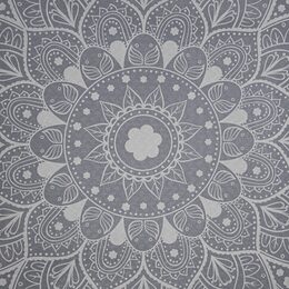 Spokey MANDALA jóga podložka na cvičení šedá 4 mm, vč. popruhu, 200 x 61 cm